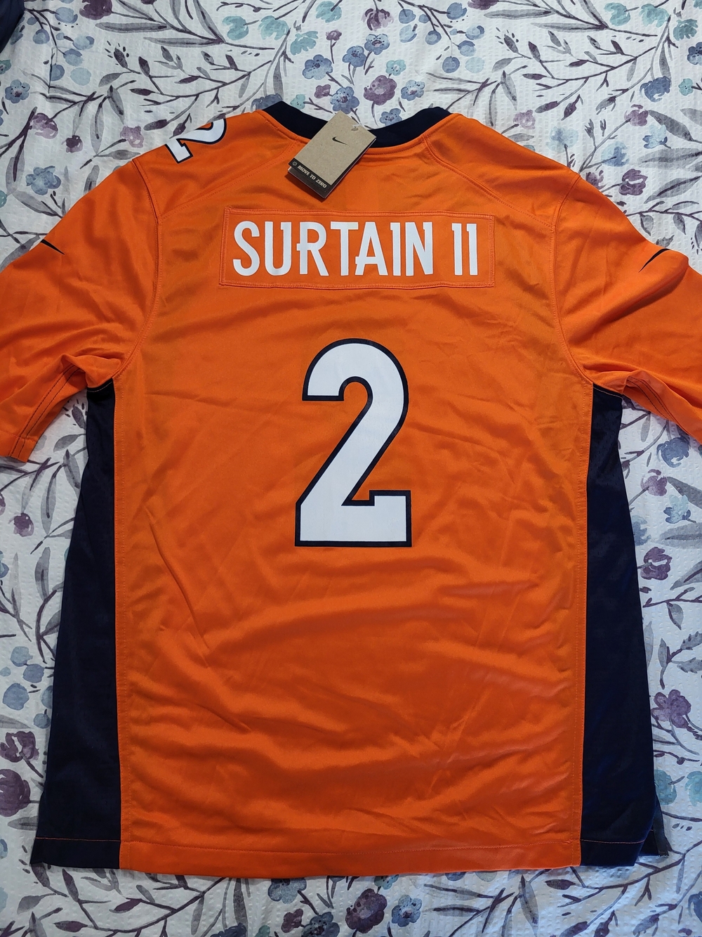 AUTHENTIC Patrick Surtain II Denver Broncos Jersey, Adult Sz LARGE, NEW